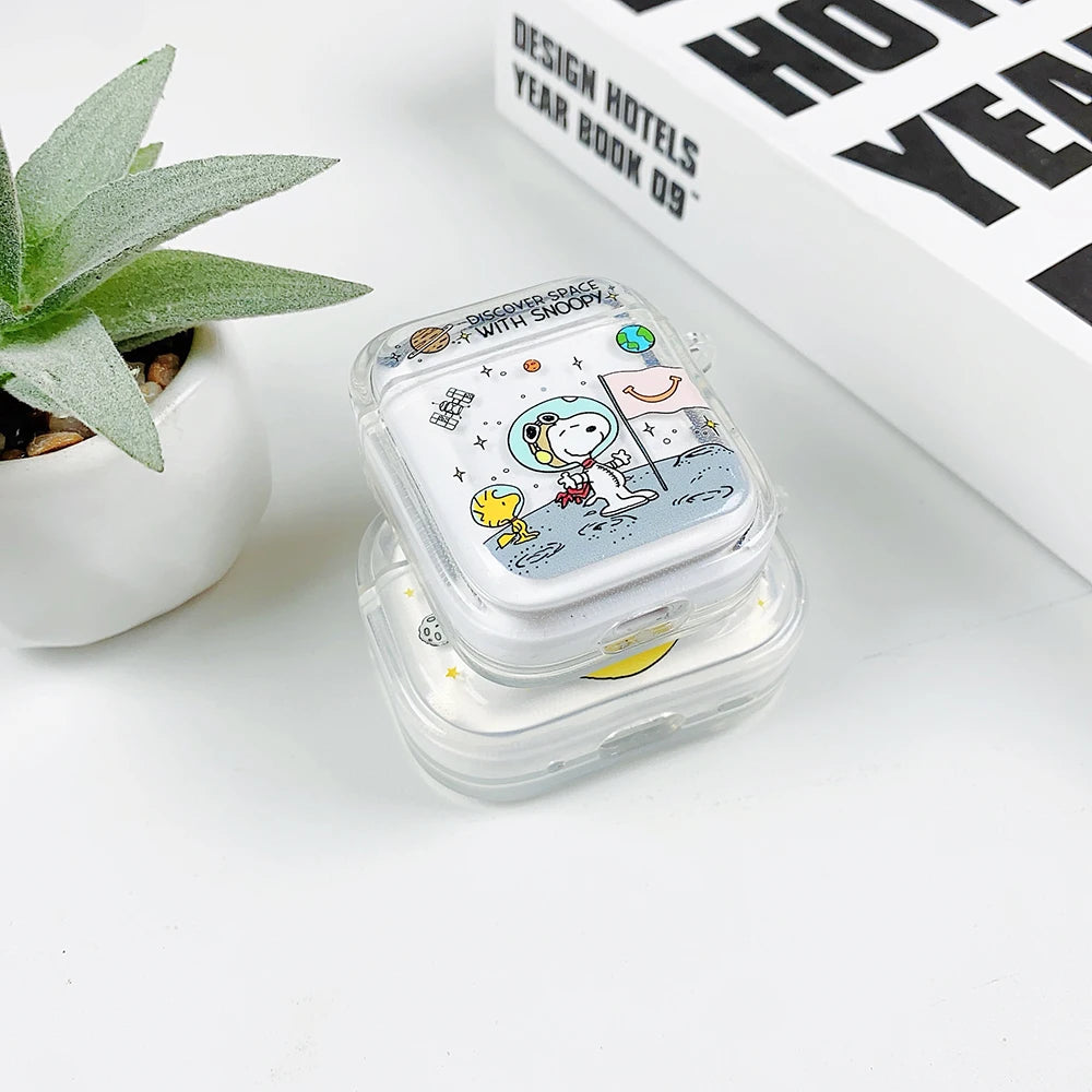 Beloved Puppy Snoopsy ins Funny Scribble Earphone Case For Airpods 1 2 3 4 Pro 3 2 1 With Pendant Soft Transparent Headset Cover