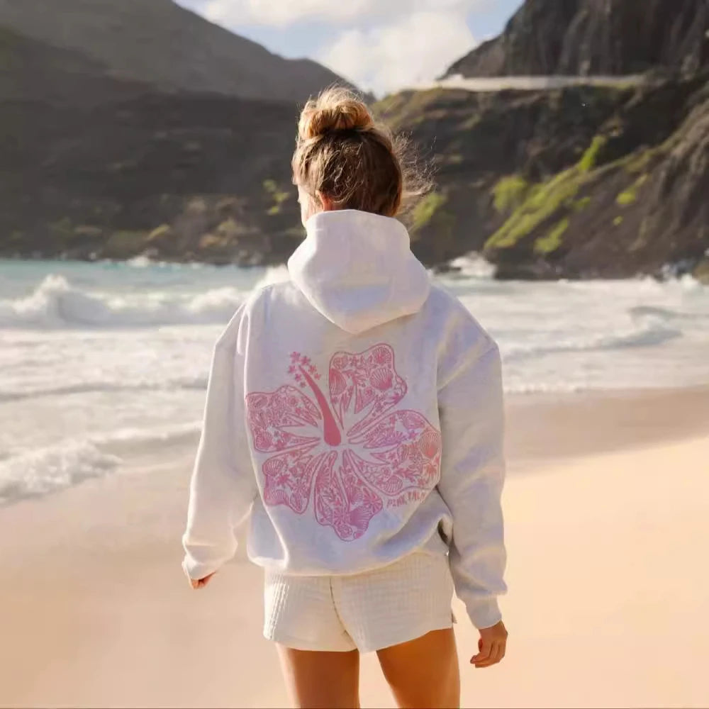 Embroidery Hoodie For Woman 2026 Spring Hooded Long Sleeve Pullover Autumn Girl Home Outdoor Comfort Casual Sweatshirt