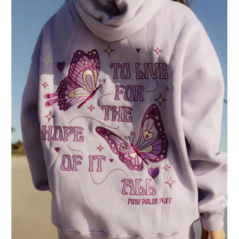 Embroidery Hoodie For Woman 2026 Spring Hooded Long Sleeve Pullover Autumn Girl Home Outdoor Comfort Casual Sweatshirt