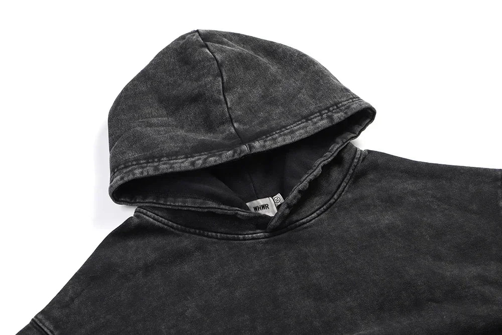 Gothic Vintage Washed Hoodies Teeth Funny Printed Sweatshirts Harajuku Retro Long Sleeve Pullover Men Women Y2k Oversized Hoodie